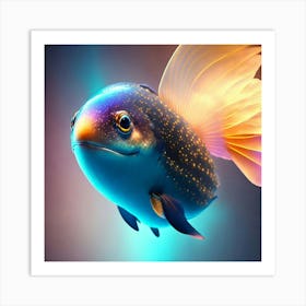 Blue Fish Art Print