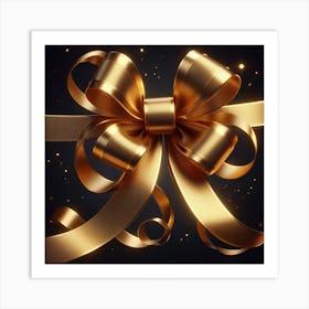 Golden bow 2 Art Print