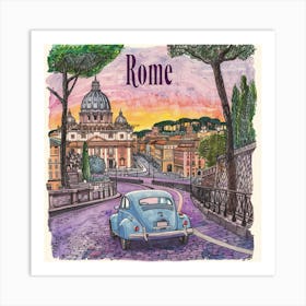 Rome PostCard Artwork 3 Art Print