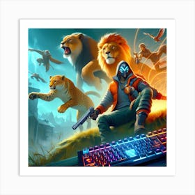 Lions And Lions Art Print