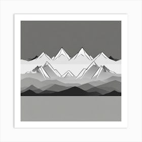 Abstract Mountain Landscape 5 Art Print