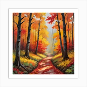 Autumn Path paintings art print 1 Art Print