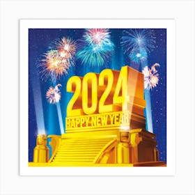 2024 Happy New Year Art Print