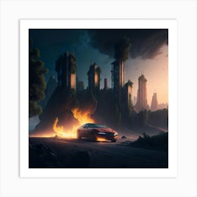 City On Fire (17) Art Print