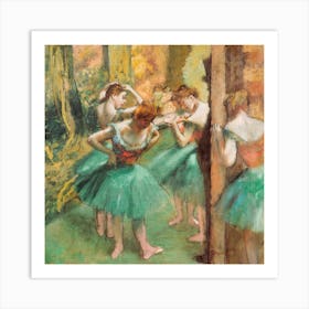 Dancers, Pink And Green, Edgar Degas Art Print