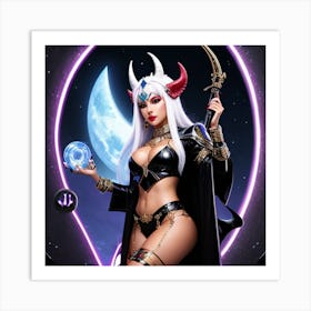 Gorgerous devil Goddess Art Print