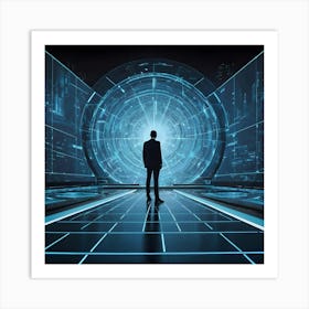 Futuristic Businessman 2 Art Print