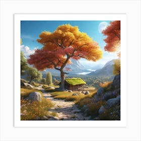 Landscape Painting 76 Art Print