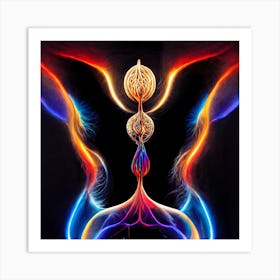 twin flames shadow Art Print