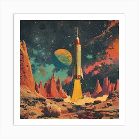 Space Rocket 2 Art Print