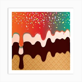 Ice Cream Background 5 Art Print