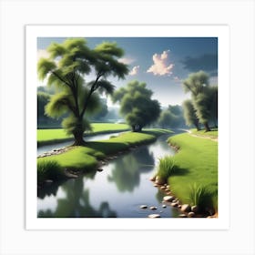 River In The Grass 8 Art Print