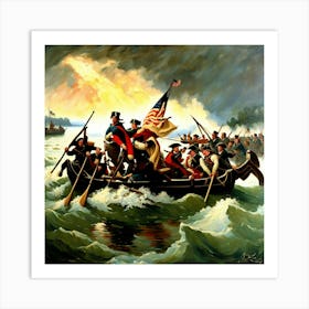 Washington Crossing The Delaware Art Print