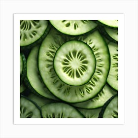 Cucumber Slices - Cucumber Stock Videos & Royalty-Free Footage 1 Art Print