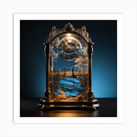 Clock With A View Art Print