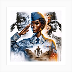 Air Force Women Salute Art Print
