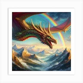 Rainbow Dragon 1 Art Print