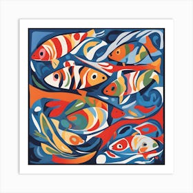 Koi Fish Matisse Style Art Print