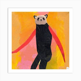 Panda Bear Stuffed Animal Collage Painting  Art Print