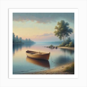 Boat At The Lake - Van Gogh Wall Art Art Print