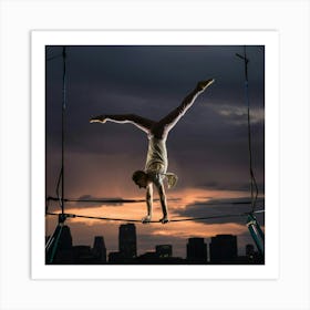 Aerialist In The Sky Art Print