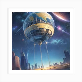 Meta - Artificial Planet Earth Art Print