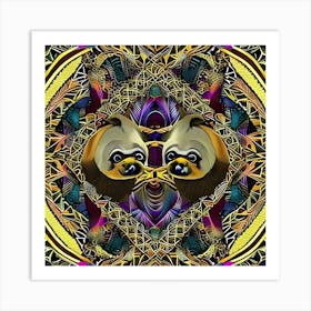 Psychedelic Sloth Art Print