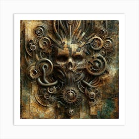 Steampunk Skull Art Print