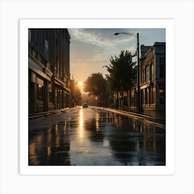 Wet Street Art Print