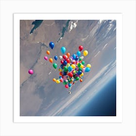 Balloons In Space Art Print