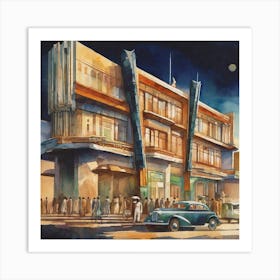 City At Night 2 Art Print