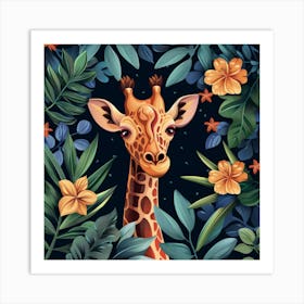 Jungle Giraffe (11) Art Print