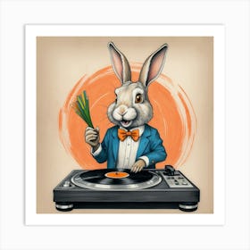 Bunny Dj 1 Art Print