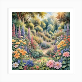 Garden Path 1 Art Print