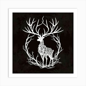 Deer In The Forest Art Print 1 Art Print