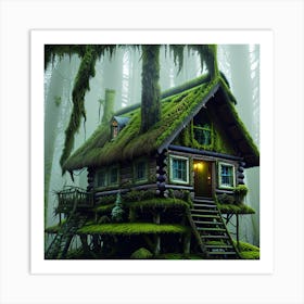 Abandoned House In The Forest Art Print