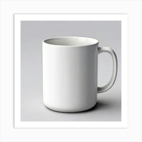 Mock Up Mug Blank Plain Ceramic Customizable Unadorned Empty Clean Simple Minimalist Mo Art Print