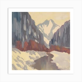 Brook In The Winter By Zolo Palugyay Art Print