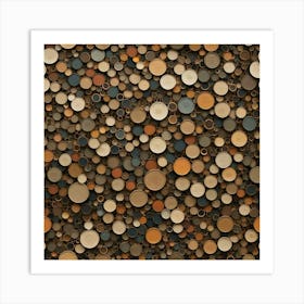 Abstract Background Of Circles Art Print