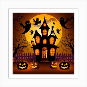 Halloween House Art Print