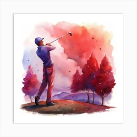 Golfer Playing Golf 6 Poster