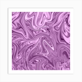 Plum Liquid Marble Art Print