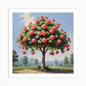 Geranium Tree Art Print 1 Art Print