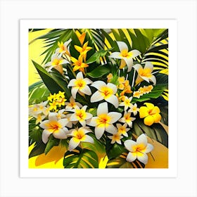 Tropical Flowers 1 Art Print