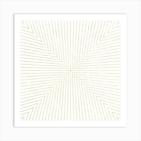 Converge Light Gold Square Art Print