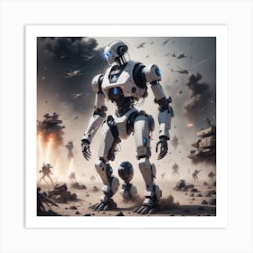 Robots In The Desert 15 Art Print