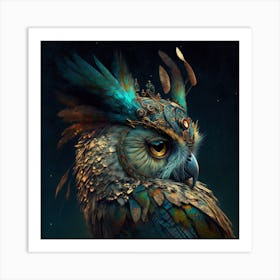 Owl Profile Art Print