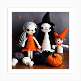 Halloween Dolls 2 Art Print