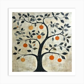 Tree Of Oranges Art Art Print