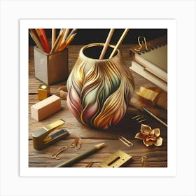 Pencil Vase 1 Art Print